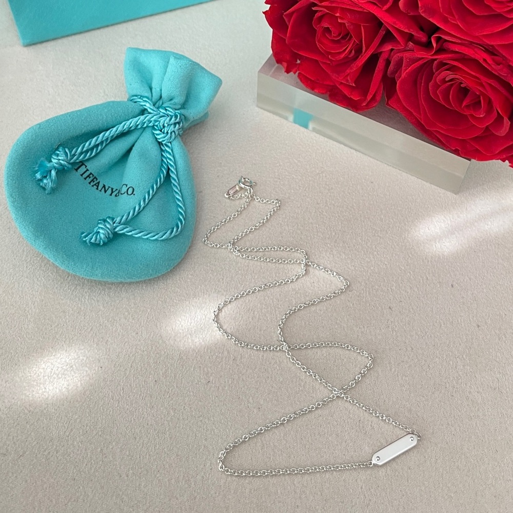 Tiffany Tag Chain Necklace 18 inch in Sterling Silver NEW